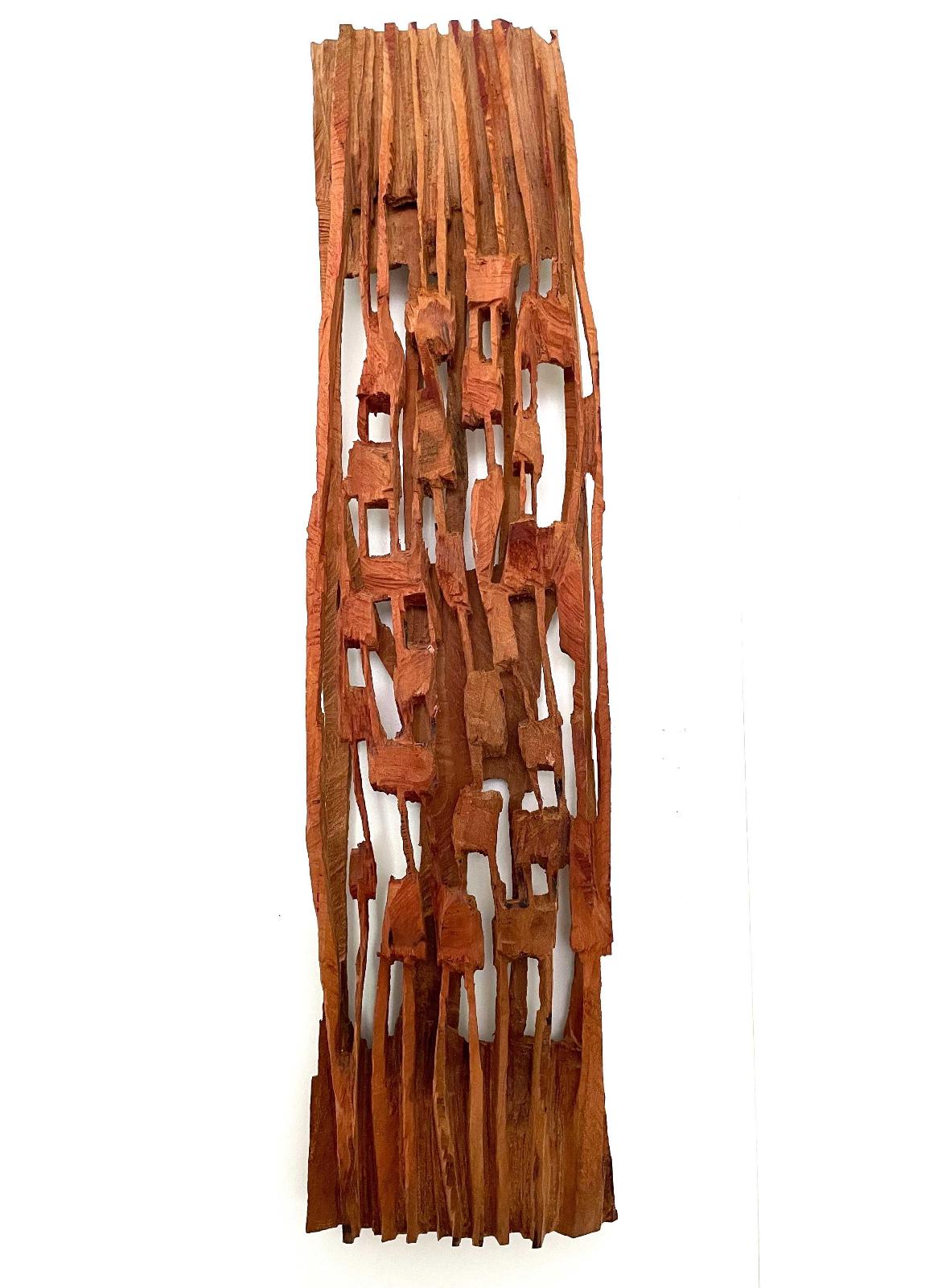 Armin Göhringer, o.T. (20), 2024, Holz Sequoia geölt, 77 cm x 21 cm x 5 cm, verkauft! Galerie Cyprian Brenner