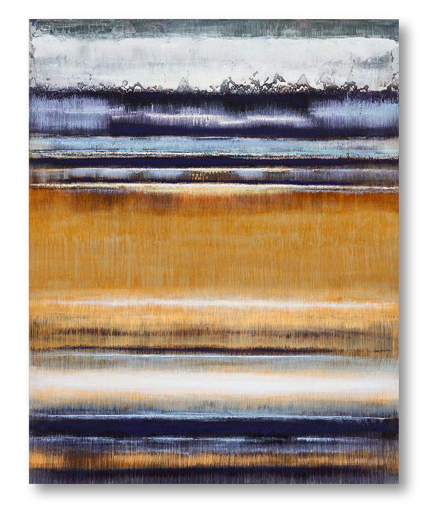 Bruno Kurz, Approaching the Coast 2 , 2015, Acryl, Öl auf Metall, 100 cm x 80-cm, verkauft, kub062ve