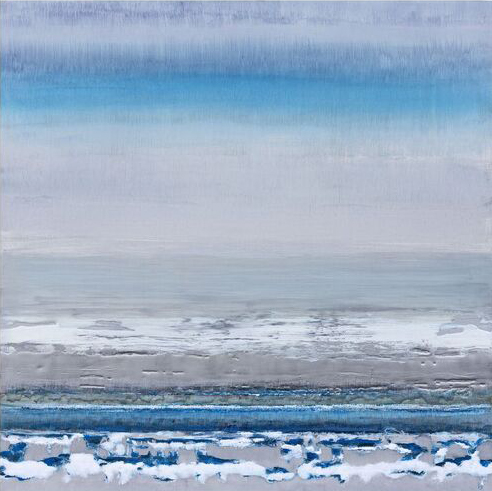 Bruno Kurz , Arctic ocean 1 , 2015 , Acryl, Harz auf Metall , 100 cm x 100 cm, verkauft!, kub024ve