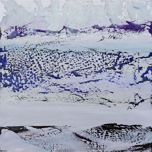 Bruno Kurz , Lava Nord 1 , 2014 , Acryl, Harz auf Metall , 100 cm x 100 cm, verkauft!, kub001ve