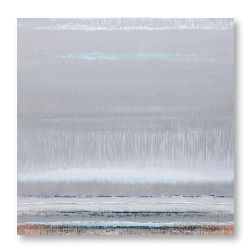 Bruno Kurz , Nord Passage 3 , 2016 , Acryl, Öl auf Metall, 125 cm x 125 cm, verkauft, kub068ve