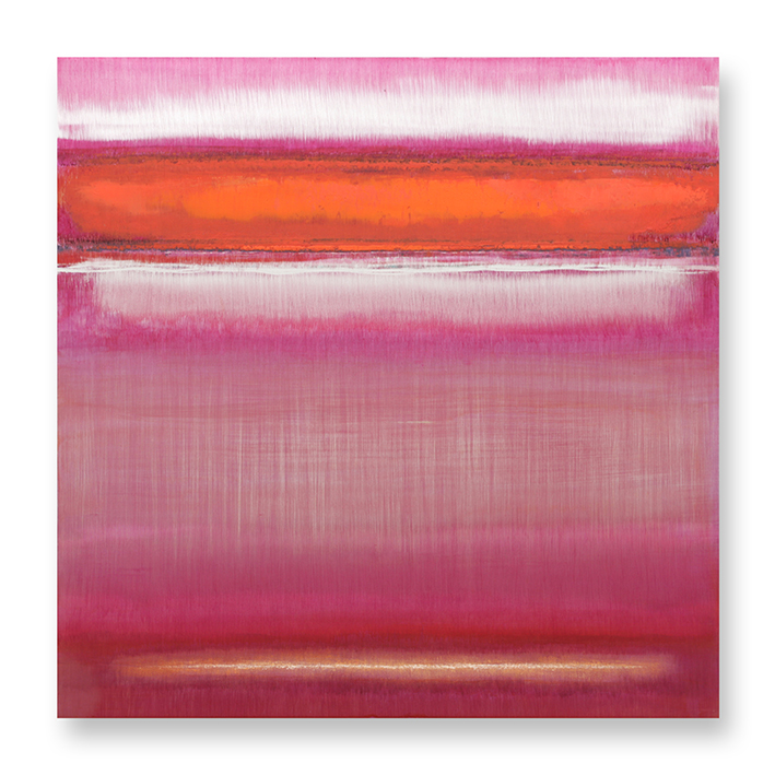 Bruno Kurz, Red Tears, 2016, Acryl/Öl auf Metall, 100 cm x 100 cm, verkauft!, kub052ve