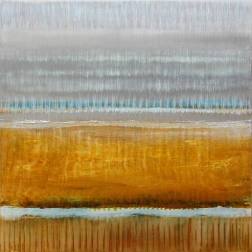 Bruno Kurz , Twilight 3 , 2016 , Harz, Pigment auf Metall , 70 cm x 70 cm, verkauft, kub009ve