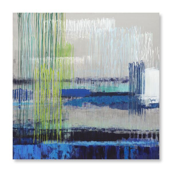 Bruno Kurz, Und das Blau vom Himmel 1, 2018, Acryl, Öl auf Metall, 140 cm x 140 cm, kub092ve, verkauft!