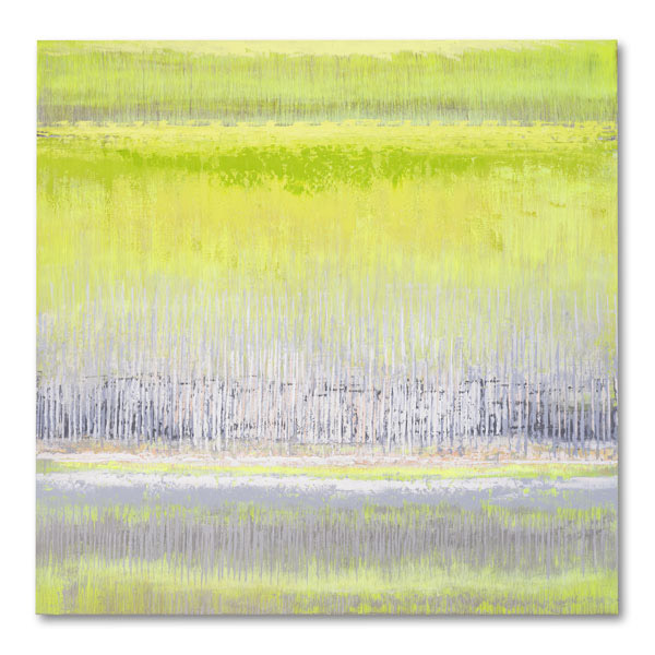 Bruno Kurz, Weite Himmel - Smaragd, 2019, Acryl/Öl auf Metall, 100 cm x 100 cm, Preis auf Anfrage, kub107kü