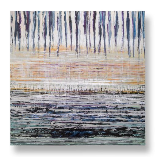 Bruno Kurz, Woods-Ice, 2018, Acryl, Öl auf Metall, 125 cm x 125 cm, - verkauft!
