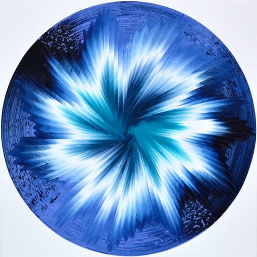 Vera Leutloff, Circular Oszillation: Fjord, 2020, Öl auf Leinwand, 60 cm x 60 cm, Preis auf Anfrage, lev002kü