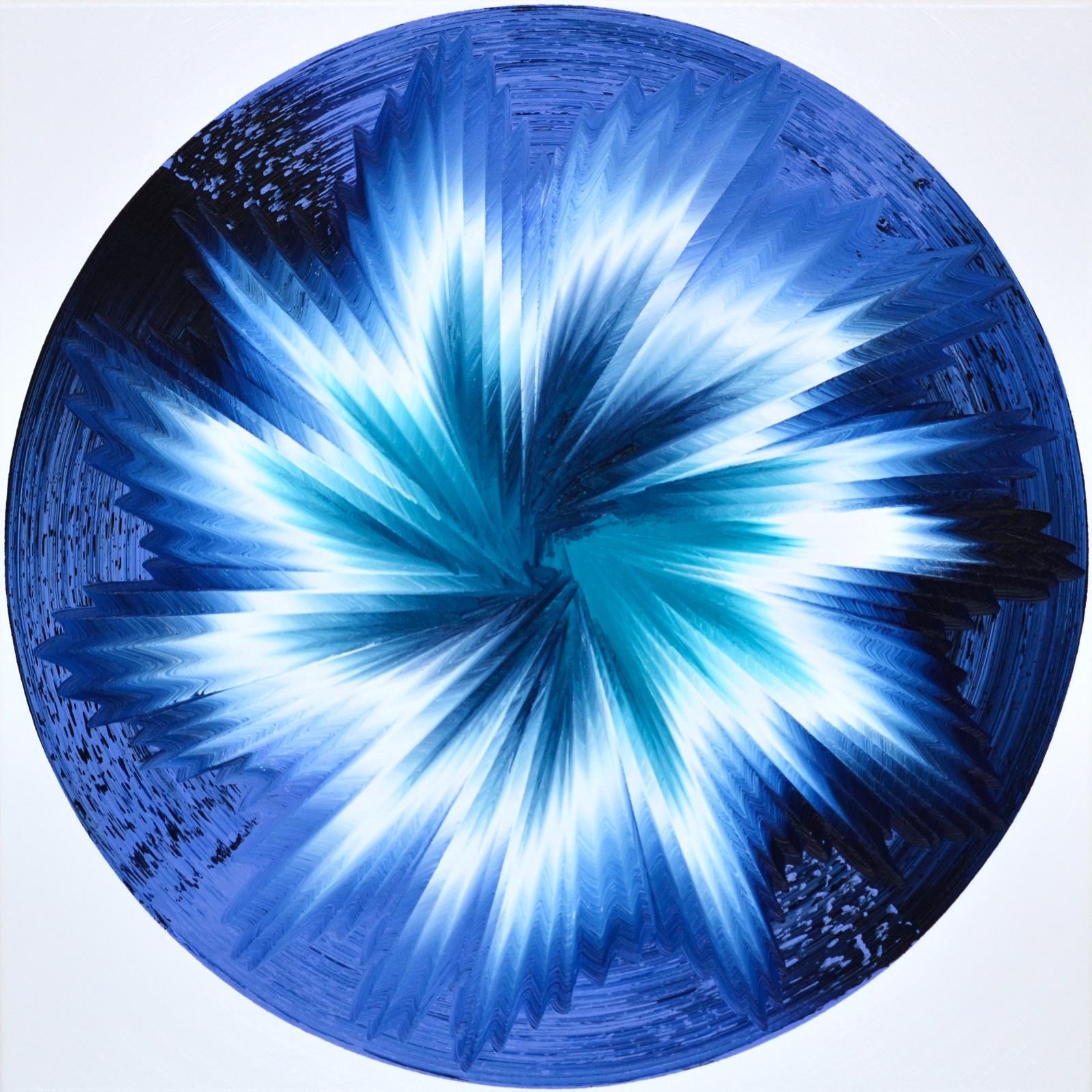 Vera Leutloff, Circular Oszillation: Fjord, 2020, Öl auf Leinwand, 60 cm x 60 cm, Preis auf Anfrage, Preis auf Anfrage, Galerie Cyprian Brenner