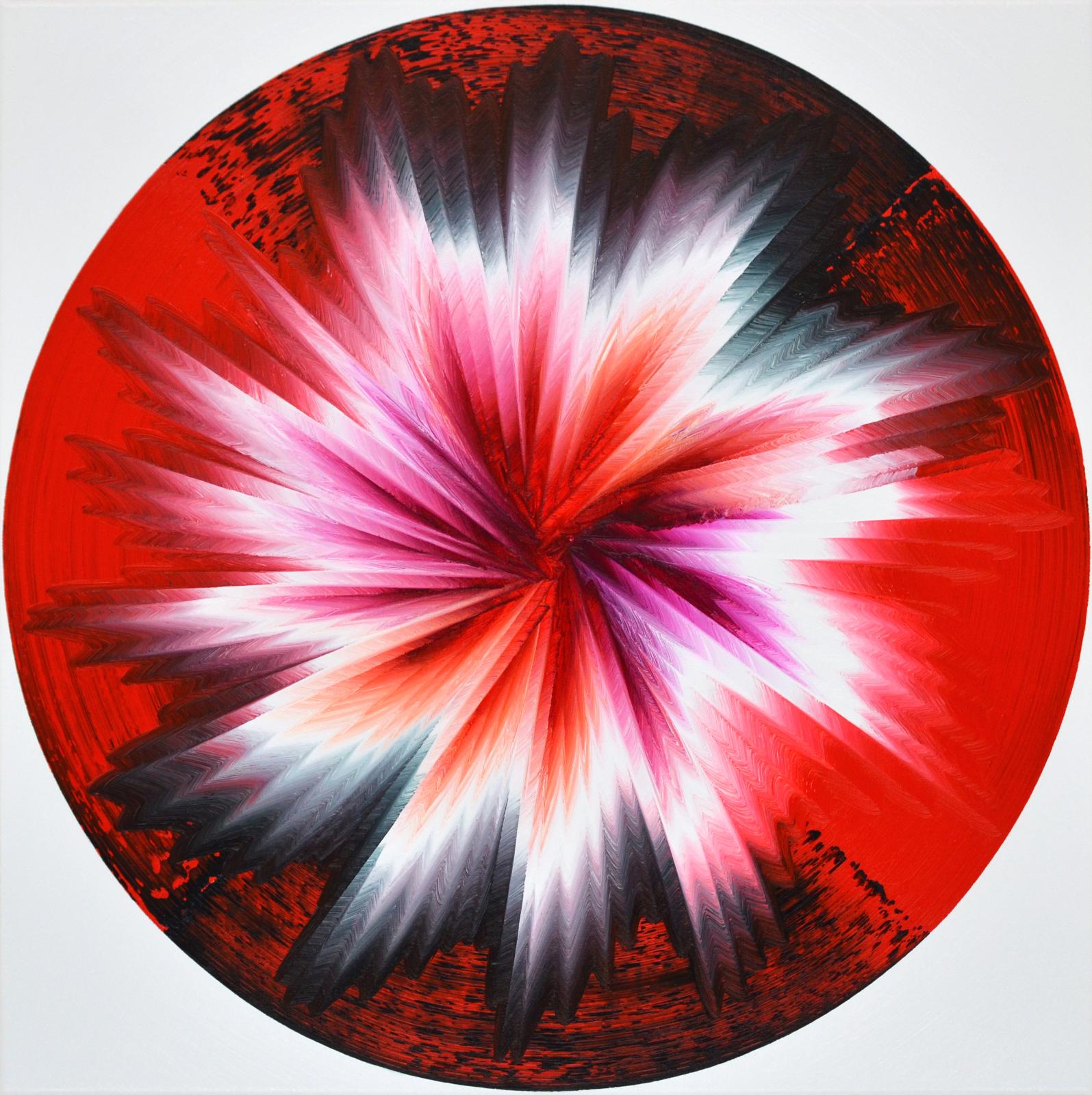 Vera Leutloff, Circular Oszillation: Tian, 2020, Öl auf Leinwand, 60 cm x 60 cm, verkauft!