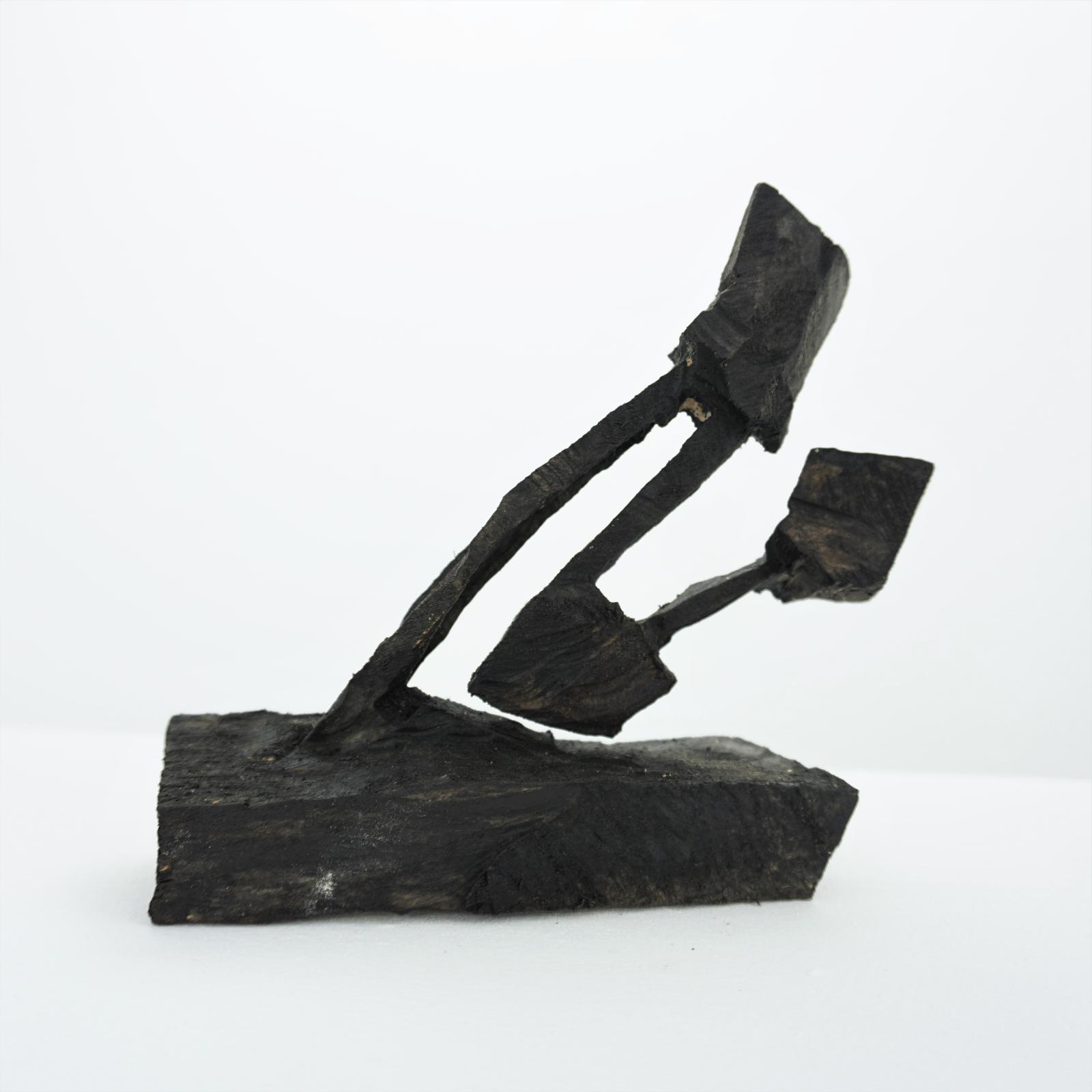 Armin Göhringer, Miniatur #5, Holz, geschwärzt, Höhe: ca. 16 cm, verkauft!