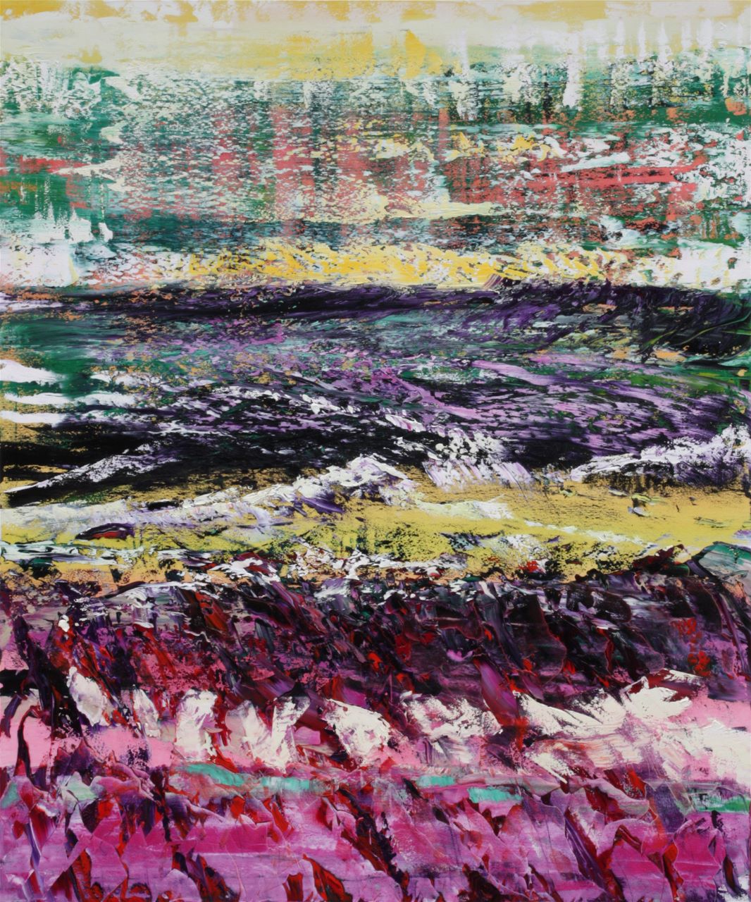 Bruno Kurz, Eruption 1 , 2013 , Acryl, Öl, Leinwand , 180 cm x 150 cm, Preis auf Anfrage, kub032kü