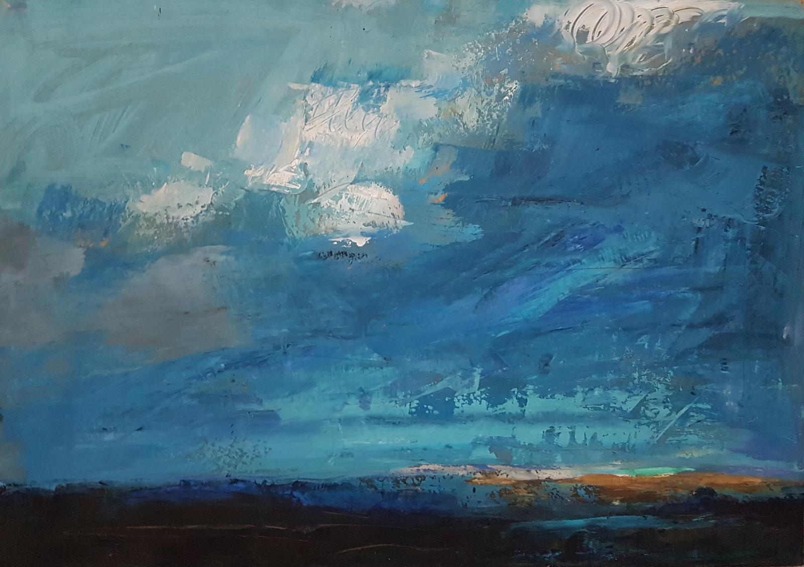 Hannes Münz, Atlantische Landschaft, 1996, 61 cm x 86 cm, verkauft!, Südwest Galerie