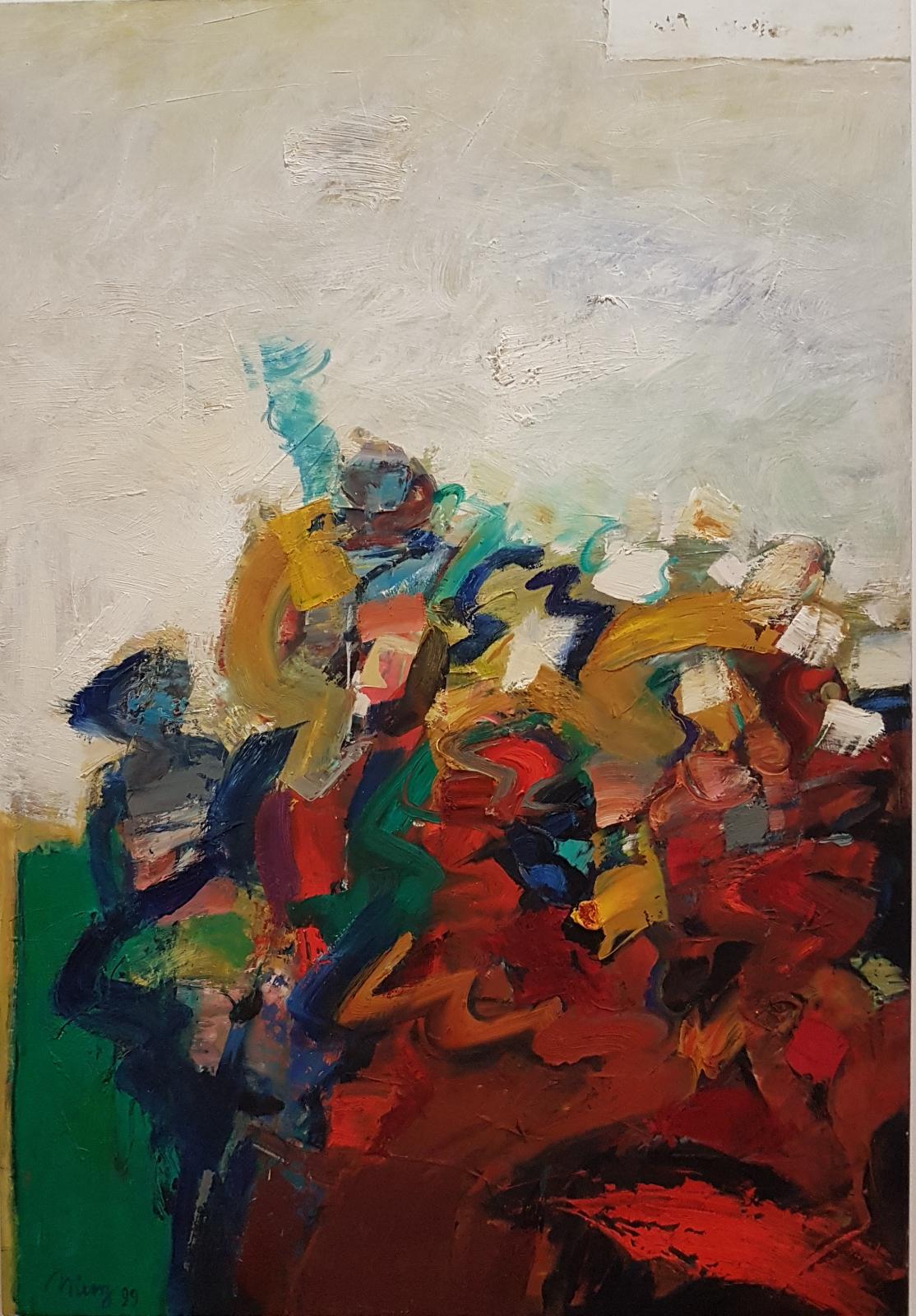 Hannes Münz, Carmina Burana Cour d'amour V, 1999, 95 cm x 65 cm, verkauft!, Südwest Galerie