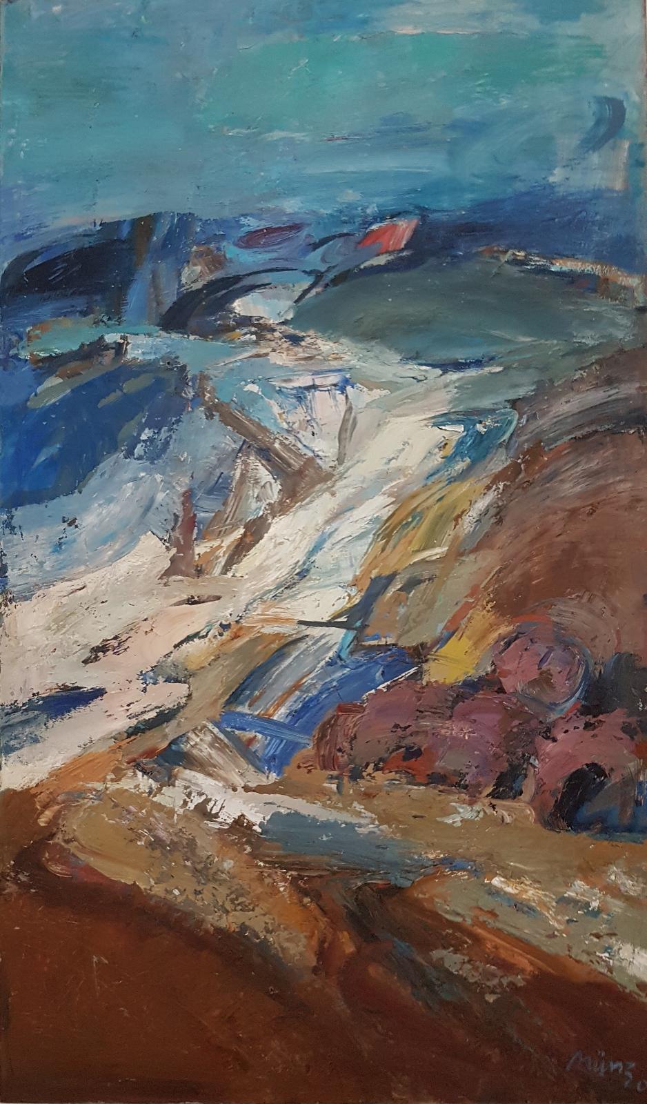 Hannes Münz, Schneeschmelze, 2001, 104 cm x 62 cm, verkauft!, Südwest Galerie