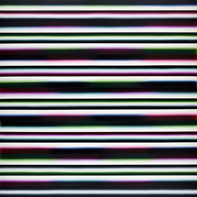 Vera Leutloff, Horizont: Nordlicht, 2008, Öl auf Leinwand, 180 cm x 180 cm, Galerie Cyprian Brenner