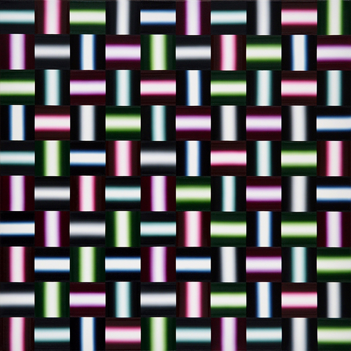 Vera Leutloff, Ja/Nein:, Nordlicht, 2010, Öl auf Leinwand, 100 cm x 100 cm, verkauft!, Galerie Cyprian Brenner