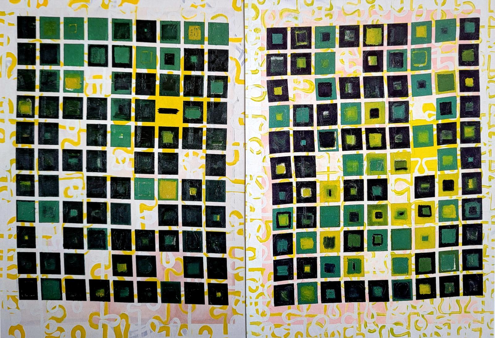 Regina Baumhauer, open letter, Diptychon, 1999 2000, 174 cm x 276 cm, bar010de, Preis auf Anfrage, SüdWestGalerie