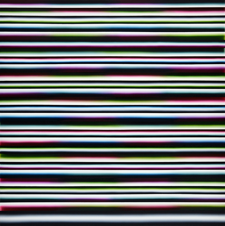 Vera Leutloff, Vorbei: Nordlicht, 2003, Öl auf Leinwand, 140 cm x 140 cm, verkauft!