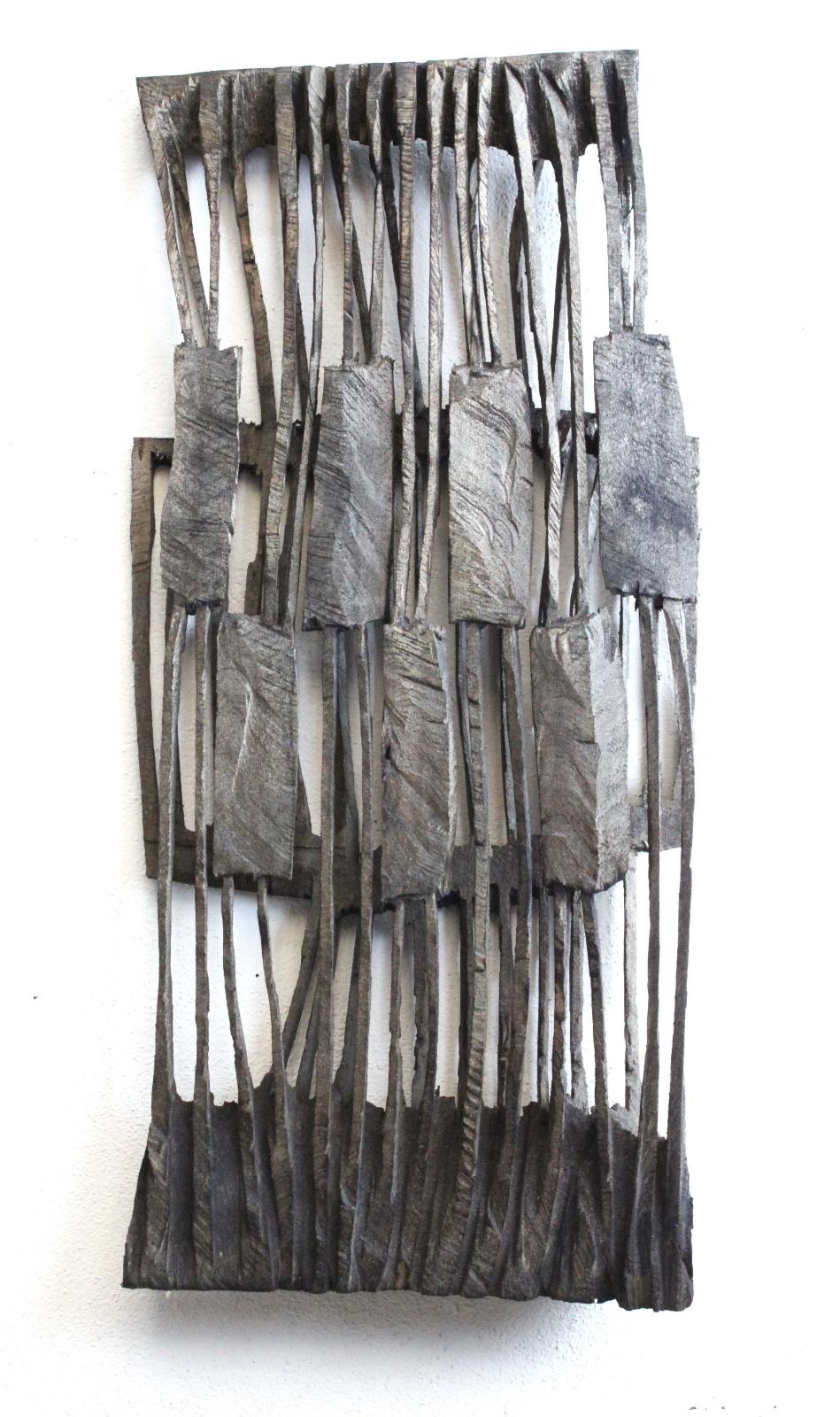 Armin Göhringer, o.T. (17), 2018, Holz geschwärzt, 80 cm x 40 cm x 11 cm, verkauft!, Galerie Cyprian Brenner