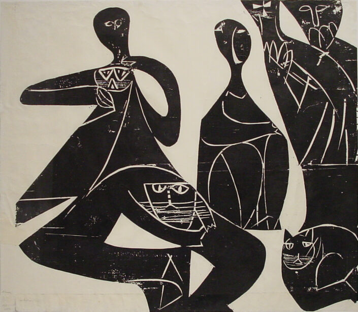 HAP Grieshaber, Achalm, 1951, Holzschnitt, 85 cm x 96 cm, Preis auf Anfrage, SüdWestGalerie