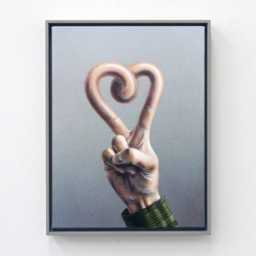 Johan Schäfer, Aus Liebe für den Frieden, 2017,, Öl und Acryl auf Baumwollgewebe, 40 cm x 30 cm, Preis auf Anfrage, Galerie Cyprian Brenner