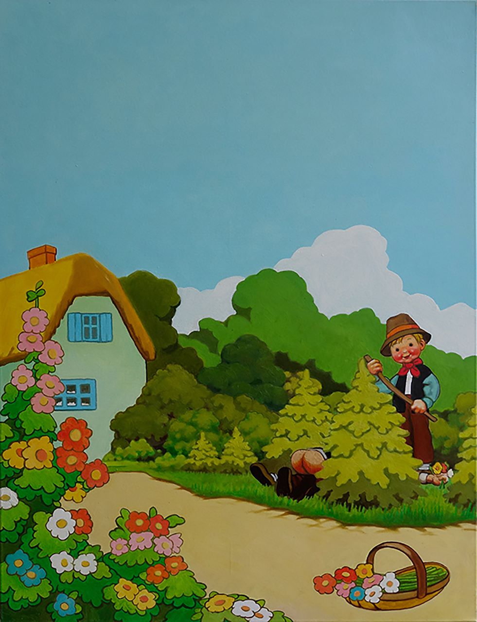 Erik Porstmann , Pause II  , 2015 , Öl auf Leinwand, 120 cm x 90 cm, Preis auf Anfrage, poe001kü