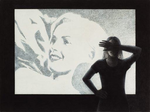 Kathrin Rank , Projektion , 2009 , Kohle auf Leinwand , 120 cm x 160 cm , Preis auf Anfrage, Galerie Cyprian Brenner