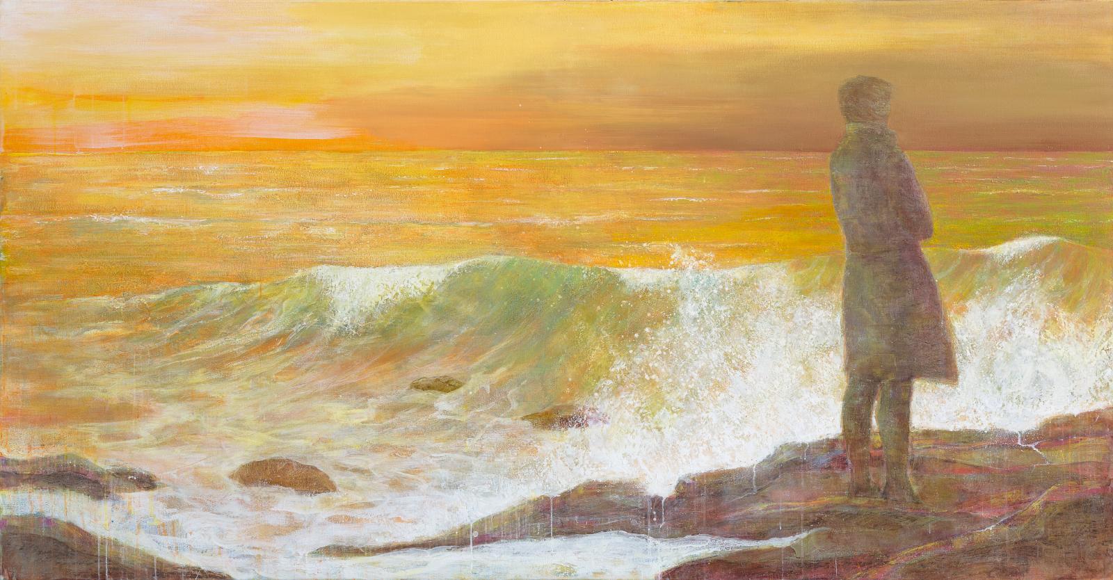 Kathrin Rank, Gezeiten III, 2016, Öl auf Leinwand, 125 x 240 cm, Preis auf Anfrage, SÜDWESTGALERIE