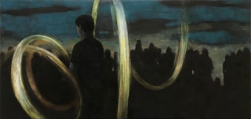 Kathrin Rank, Zeichen, 2013/2022, Öl auf Leinwand, 84 cm x 175 cm, Preis auf Anfrage, Galerie Cyprian Brenner