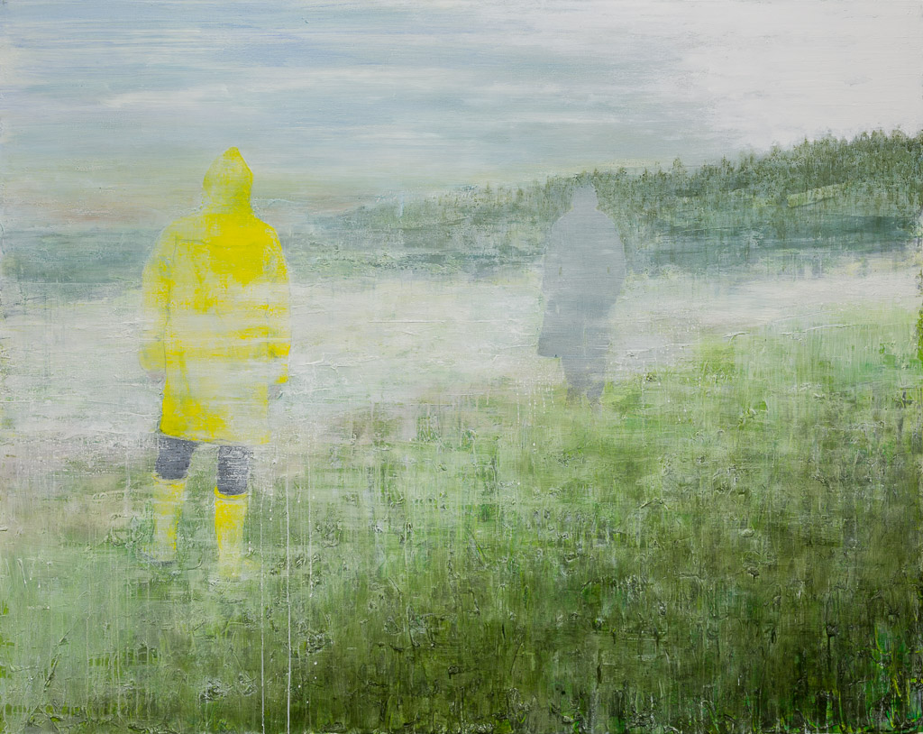 Kathrin Rank , Die Übergabe , 2014  , Öl auf Leinwand , 155 cm x 195 cm , Preis auf Anfrage, Galerie Cyprian Brenner