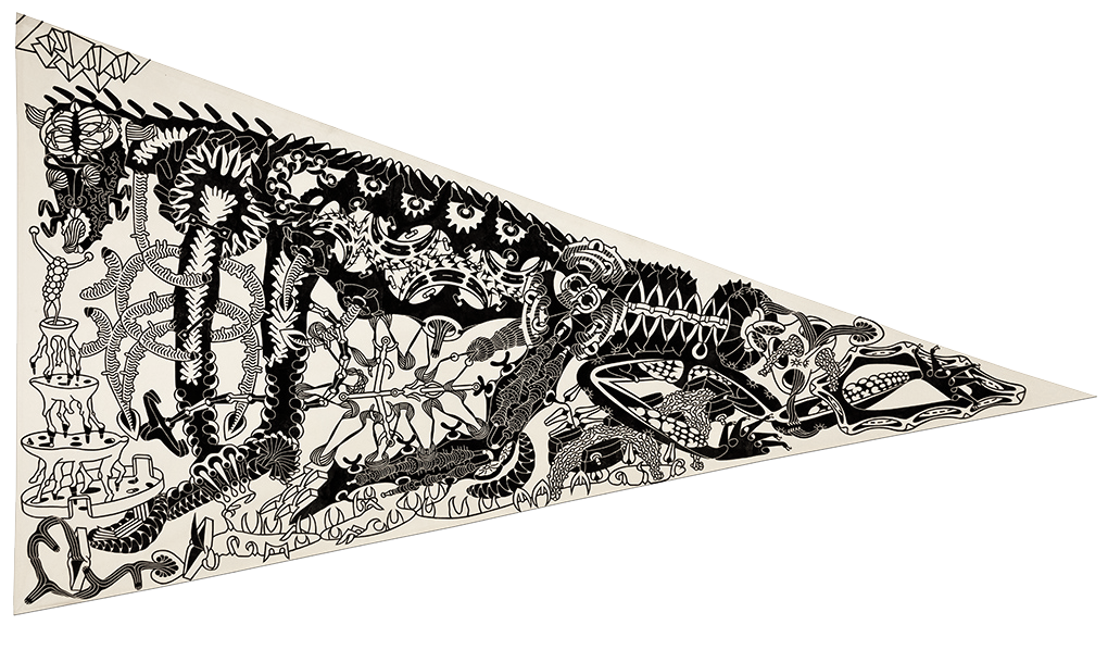 Georg Heller, Die Alten kriechen, 2003-2004, Linolschnitt, 300 cm x 518 cm, Preis auf Anfrage, SüdWestGalerie