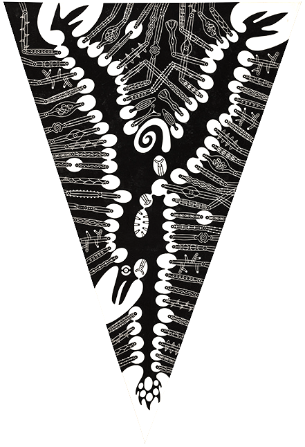 Georg Heller, vom Himmel hoch, 1992, 228 cm x 328 cm, Linolschnitt, Preis auf Anfrage, SüdWestGalerie