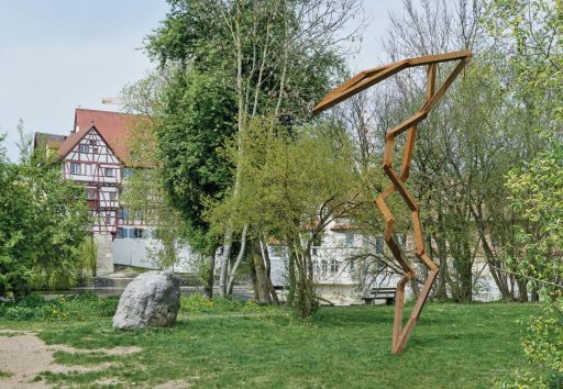 Robert Schad, SYGON, 2019, Cortenstahl, Donauinsel Riedlingen, 702 x 191 x 131 cm, Preis auf Anfrage, Galerie Cyprian Brenner