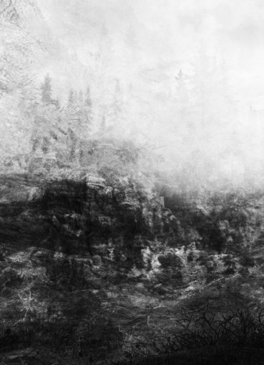 Daniel Sigloch, Waldstück 4, 2021, Mischtechnik auf Aquarellpapier, 12 x 17,5 cm, Preis auf Anfrage