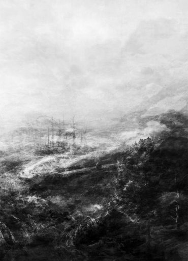 Daniel Sigloch, Waldstück 5, 2021, Mischtechnik auf Aquarellpapier, 12 x 17,5 cm, Preis auf Anfrage