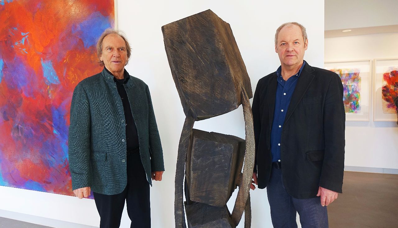 von links: die Künstler Prof. Hanspeter Münch und Armin Göhringer