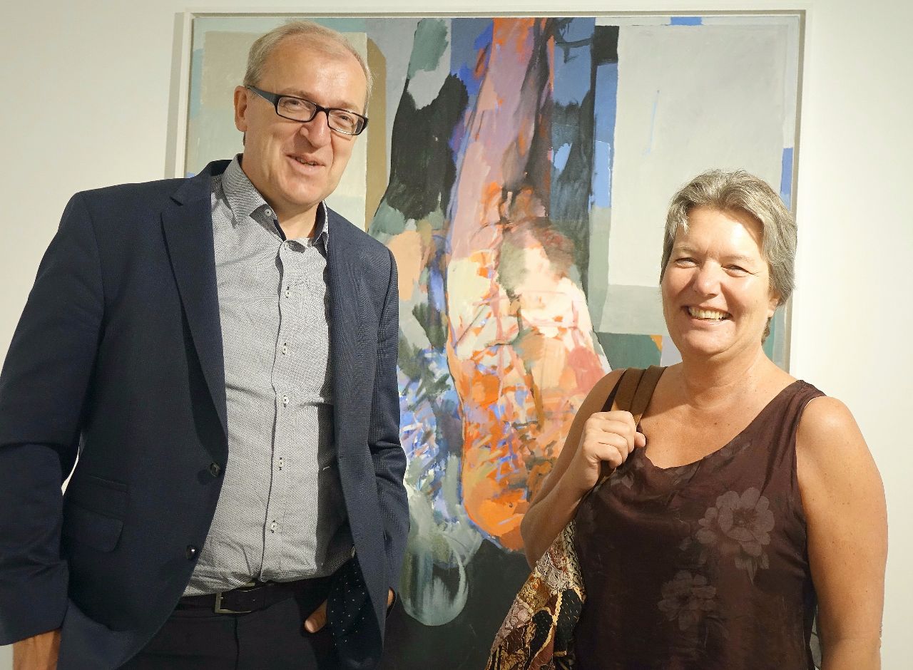 Galerist Cyprian Brenner und Roland Dörflers Tochter: Petra Bögge-Dörfler