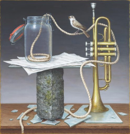 Mirko Schallenberg, Resonanz, 2020, Stillleben, Öl auf Leinwand, 165 cm x 160 cm, Preis auf Anfrage, Galerie Cyprian Brenner