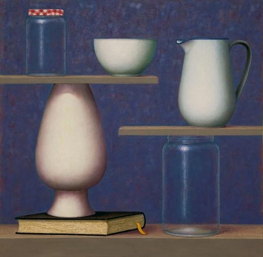 Mirko Schallenberg, Drei weiße Gefäße, 2005, Stillleben, Öl auf Leinwand, 151 cm x 154 cm, Preis auf Anfrage, Galerie Cyprian Brenner