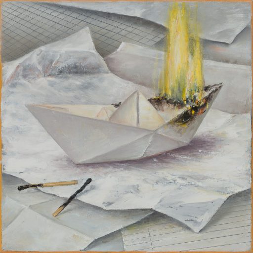 Mirko Schallenberg, Leuchtfeuer, 2019, Stillleben, Öl auf Leinwand, 50 cm x 50 cm, Preis auf Anfrage, Galerie Cyprian Brenner