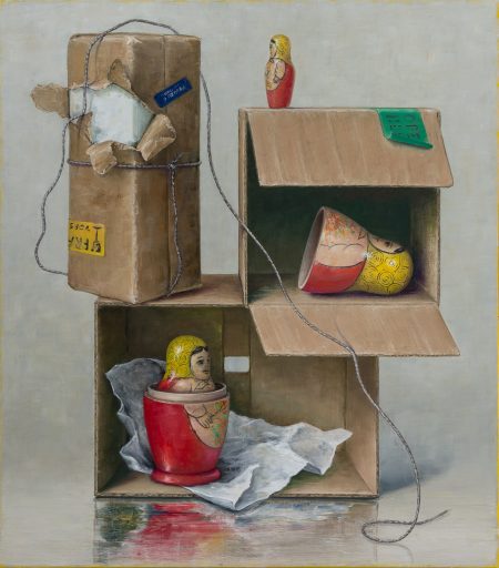 Mirko Schallenberg, Schachtelung, Öl auf Leinwand, 165 cm x 145 cm, verkauft!