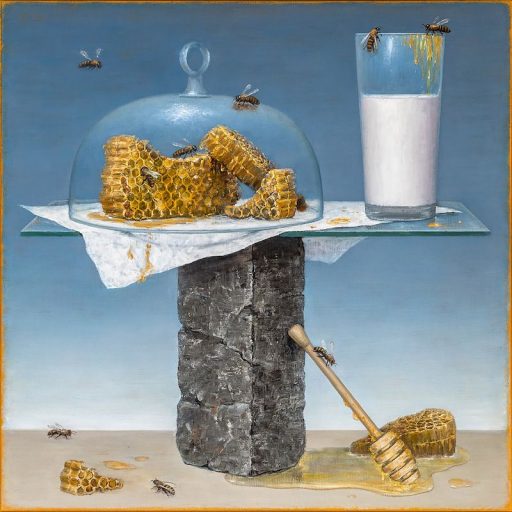 Mirko Schallenberg, Schwarm, 2020, Stillleben, Öl auf Leinwand, 110 cm x 110 cm, Preis auf Anfrage, Galerie Cyprian Brenner