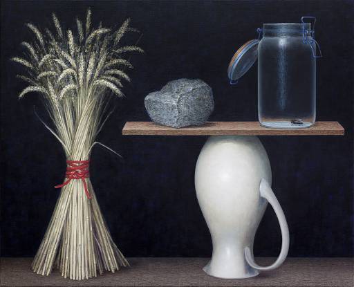 Mirko Schallenberg, Korn, 2010, Stillleben, Öl auf Leinwand, 135 cm x 165 cm, scm005kü, Preis auf Anfrage, Galerie Cyprian Brenner