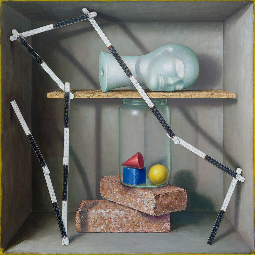Mirko Schallenberg, Raummaß, 2015, Öl auf Leinwand, 175 cm x 175 cm, scm007kü, Preis auf Anfrage, Galerie Cyprian Brenner