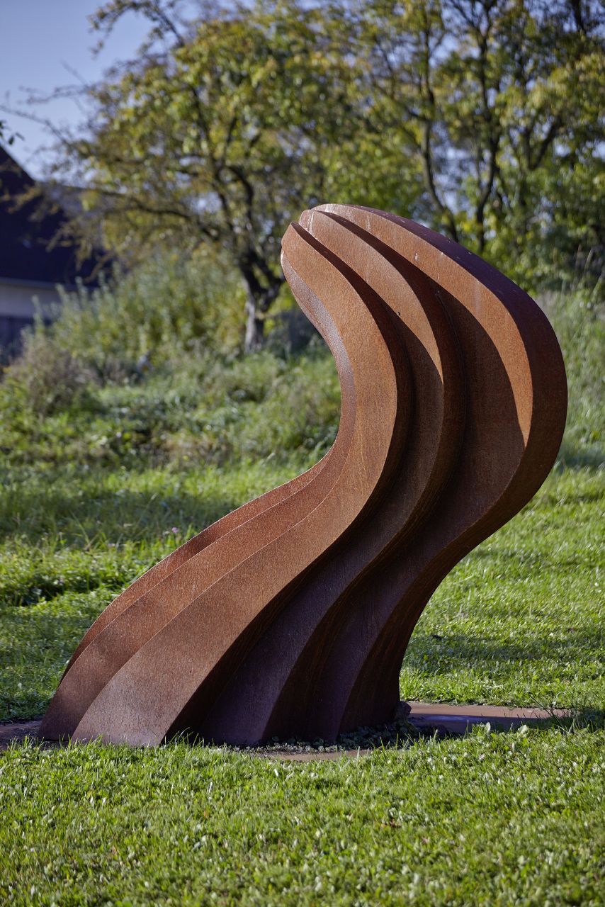 Herbert Mehler, asclepia, 2012, Corten-Stahl, 180 cm x 150 cm x 150 cm, Preis auf Anfrage, meh003kü