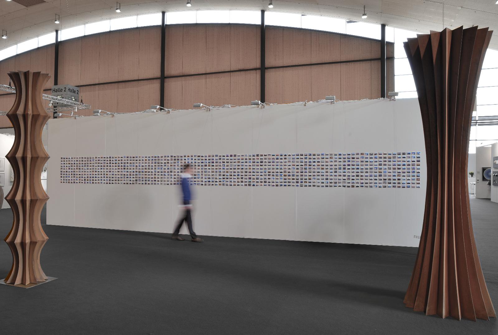 Felix Rehfeld, Werkreihe 1000 Berge, 2017-2018, Ölfarbe auf MDF, gerahmt (handgefertigter Rahmen), je 5,1 cm x 6,6 cm (Rahmen), verkauft!