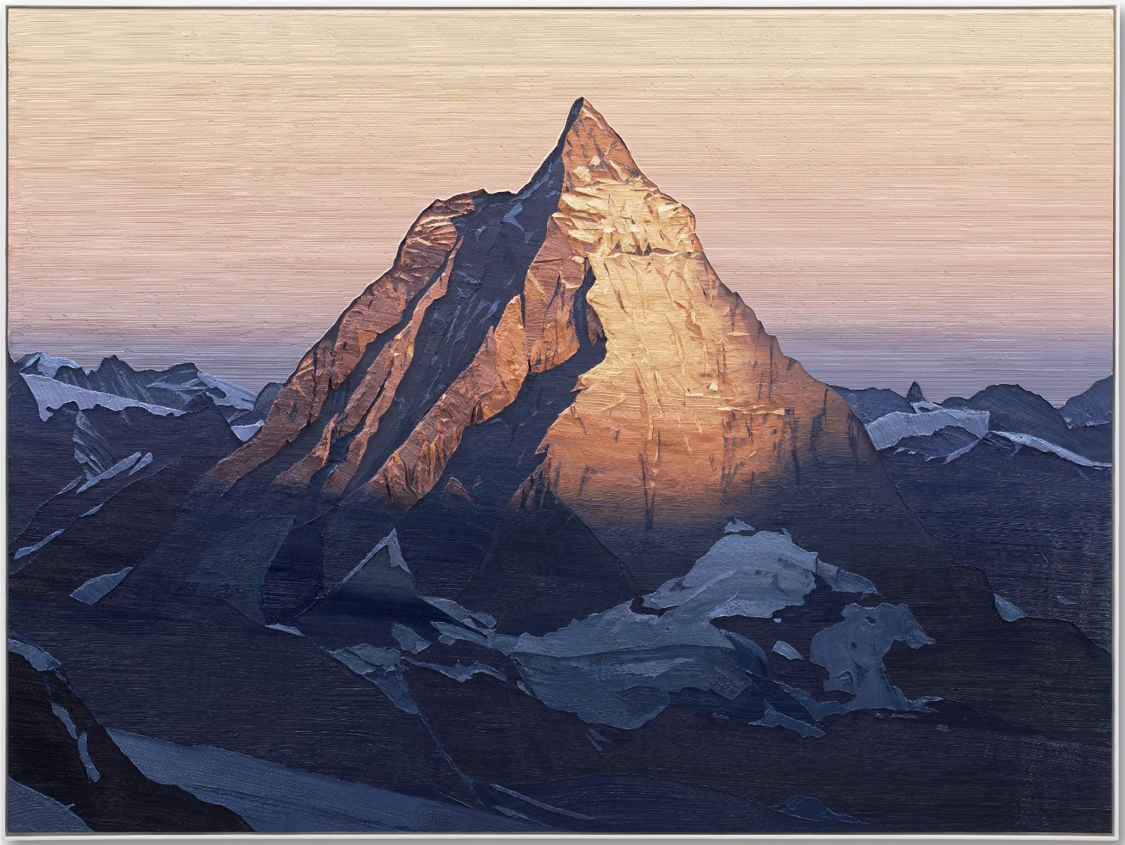 Felix Rehfeld, Matterhorn, 2025, Öl auf Leinwand, 135 cm x 180 cm, VERKAUFT!, Galerie Cyprian Brenner