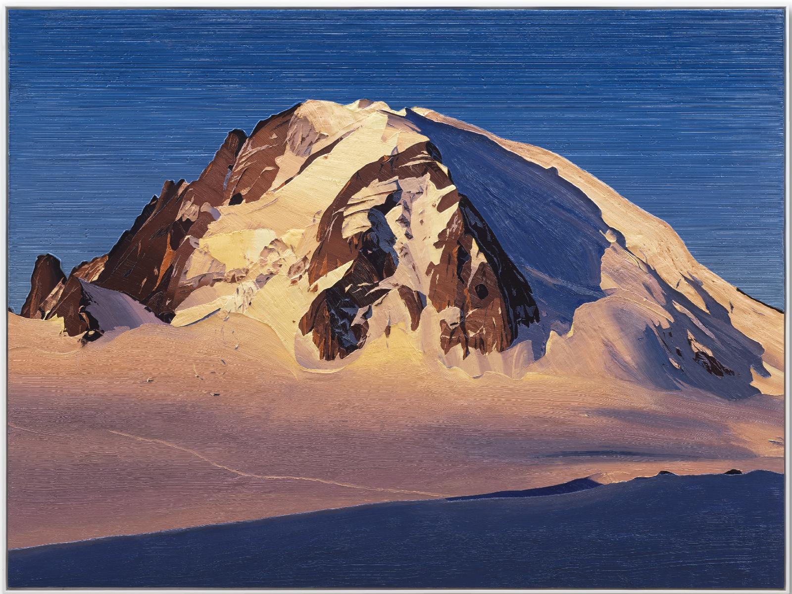 Felix Rehfeld, Montblanc, 2025, Öl auf Leinwand, 135 cm x 180 cm, VERKAUFT!, Galerie Cyprian Brenner