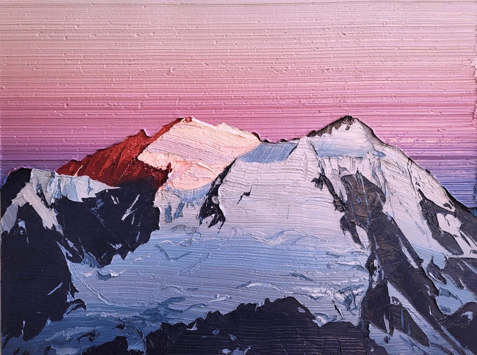 Felix Rehfeld, Ohne Titel Berg 37550008, 2024, Öl auf MDF, Schattenfugenrahmen, 37,5 cm x 50 cm, Preis auf Anfrage, Galerie Cyprian Brenner