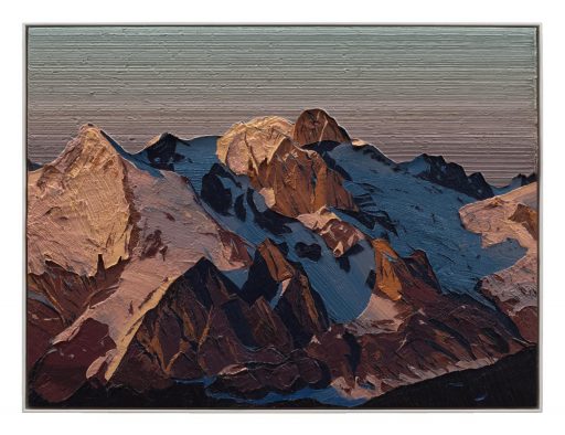 Felix Rehfeld, Ohne Titel Berg 37550014, 2025, ÖL auf MDF, Schattenfugenrahmen, 37,5 cm x 50 cm, Preis auf Anfrage, Galerie Cyprian Brenner